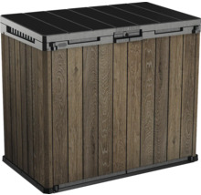 Zahradní box s designem dřeva pro venkovní skladování