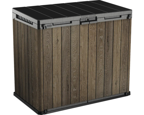 Zahradní box s designem dřeva pro venkovní skladování