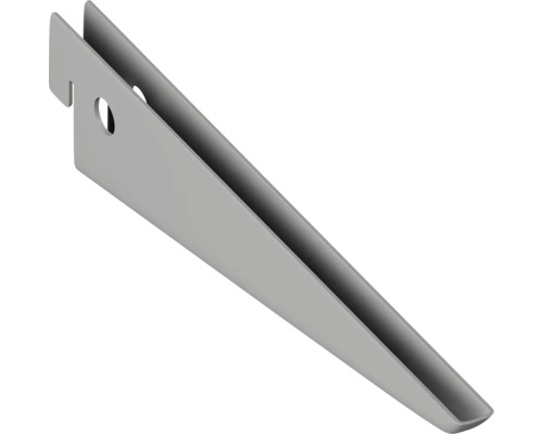 U Konzola 2 drážky, D 170 mm, stříbrná Kovová police pro montáž na stěnu