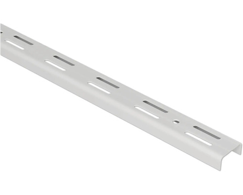 Lišta regálu s otvory pro upevnění police
