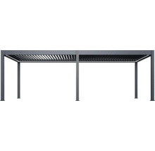 Kovová pergola s lamelovou střechou