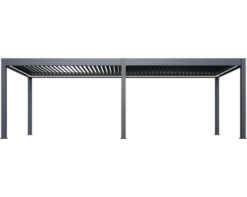 Kovová pergola s lamelovou střechou