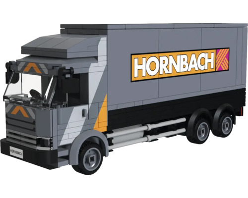 Model nákladního automobilu Hornbach z stavebních bloků