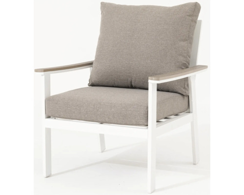 Zahradní židle s područkami, sedákem a opěrným polštářem