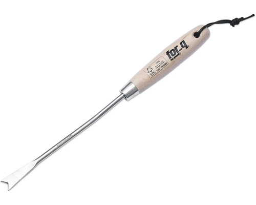 Vypichovač plevele s dřevěnou rukojetí a čepelí z nerezové oceli