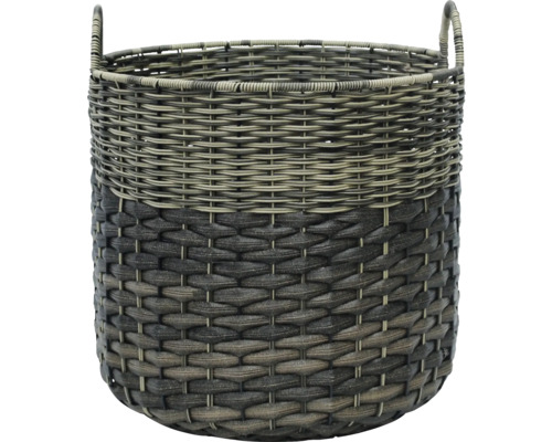 Kulatý pletený koš s držadly