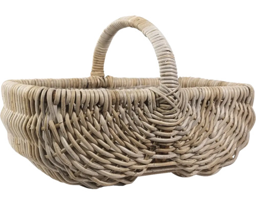 Košík z pleteného materiálu s rukojetí