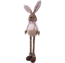 Dekorativní plyšový zajíc s motýlkem a šlemi jako velikonoční dekorace