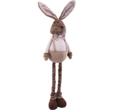 Dekorativní plyšový zajíc s šlemi a mašlí