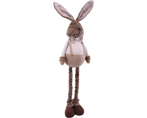 Dekorativní plyšový zajíc s šlemi a mašlí