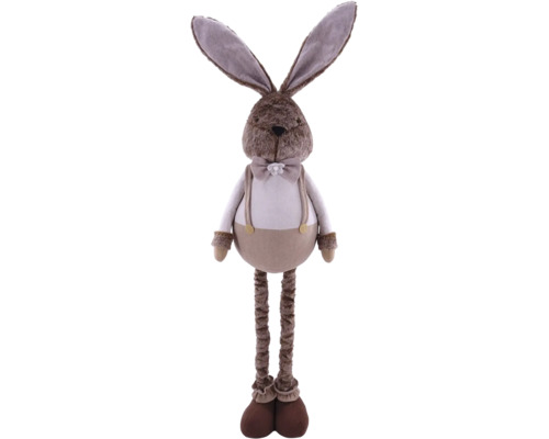 Dekorativní látkový zajíc s šlemi a motýlkem jako velikonoční dekorace