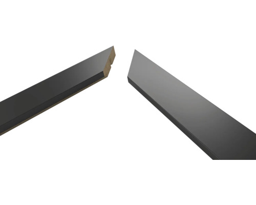 Dva šedé profilované rámy na obrazy v řezu