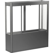 Zvýšený záhon s polykarbonátovými deskami a hliníkovým rámem