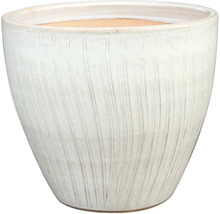 Keramický květináč s vertikálním rýhovaným vzorem
