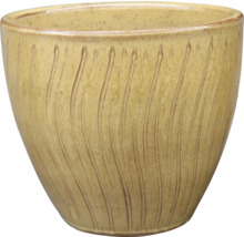 Keramický květináč s vertikálním rýhovaným vzorem