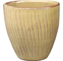 Keramický květináč s vertikálními liniemi