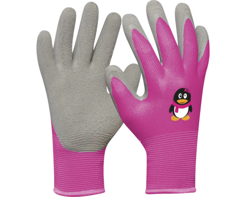 Dětské rukavice růžová velikost 5 Pár zahradních rukavic s motivem tučňáka