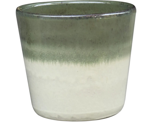 Květináč Avocado White Keramický glazovaný Ø 29 cm H 26 cm zelená bílá Keramický květináč s barevným přechodem