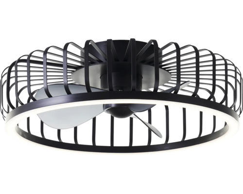 Stropní ventilátor s osvětlením a kovovou klecí
