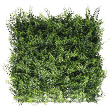 Čtvercový umělý rostlinný prvek s malými zelenými listy pro nástěnnou dekoraci