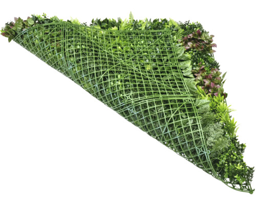 Umělá zelená rostlinná stěna s listovím