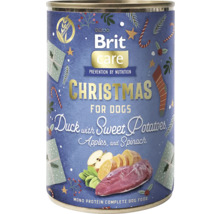 Vánoční krmivo pro psy Brit Care s kachnou, sladkými bramborami, jablky a špenátem, bez obilovin.