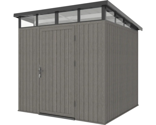 Zahradní skříň s dvoukřídlými dveřmi a světlíkem