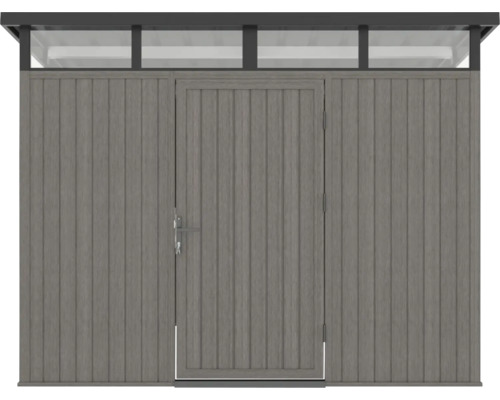 Zahradní skříň s dveřmi a světlíkem