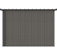 Šedý zahradní box s vertikálními panely