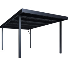 Kovový carport s obdélníkovou střechou