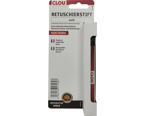 Clou retušovací tužka v bílé barvě pro opravu škrábanců v interiéru