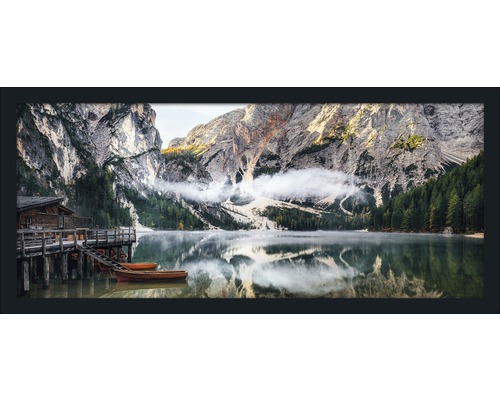 Obraz v rámu Mountain Lake View 60x130 cm