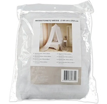 Bílá moskytiéra, průměr 60 cm, délka 250 cm, balená