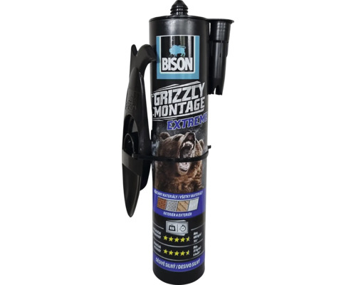 Montážní lepidlo Bison Grizzly Montage Extreme 435 g Montážní lepidlo Bison Grizzly Montage Extreme s logem Bison