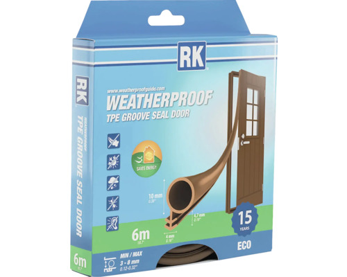 Balení TPE drážkového těsnění pro dveře o délce 6 metrů