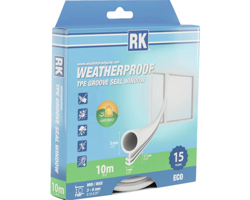 Balení drážkového těsnění okna RK TPE, délka 10 metrů