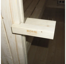 Dřevěná klika dveří s logem Home Deluxe