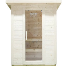 Sauna ze dřeva se skleněnými dveřmi