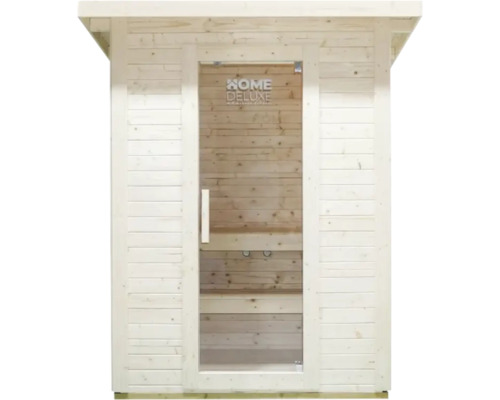 Sauna ze dřeva se skleněnými dveřmi