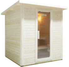 Sauna ze dřeva se skleněnými dveřmi
