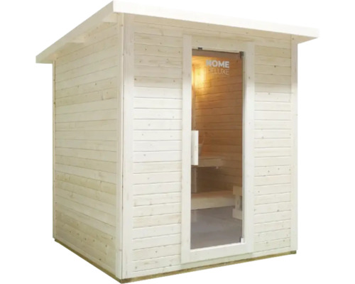 Sauna ze dřeva se skleněnými dveřmi