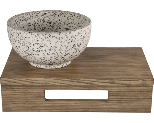 Dekorační mísa na dřevěném podnosu