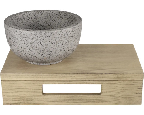 Dekorační mísa na dřevěném podstavci