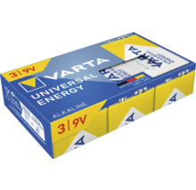 Varta Universal Energy 9 V alkalická baterie, balení 3 kusů