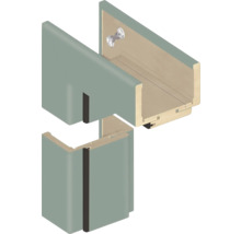 Ilustrace dveřního zárubňového systému s detaily montáže