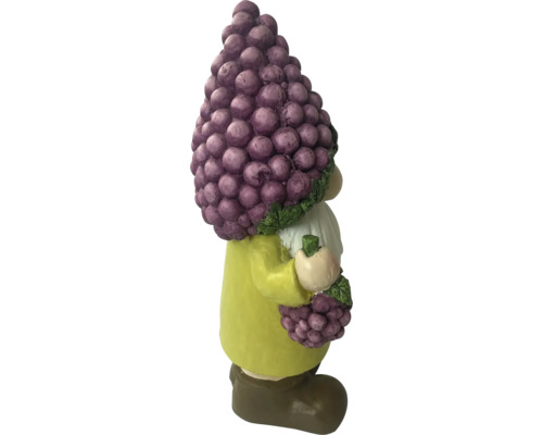 Zahradní trpaslík s motivem hroznů jako dekorace pro venkovní použití