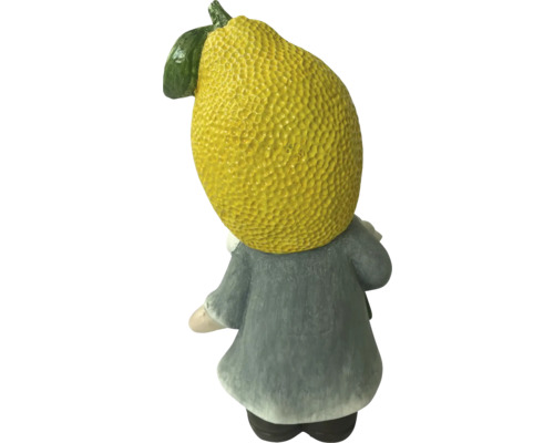 Dekorativní figurka zahradního trpaslíka s citronovou hlavou