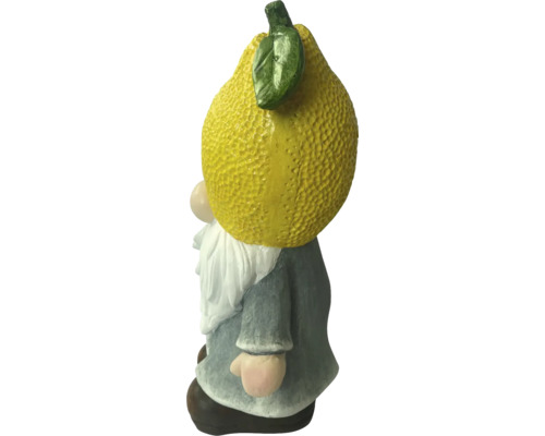 Zahradní trpaslík s citronovou čepicí jako dekorace