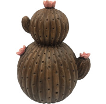 Dekorativní figurka kaktusu s květinami