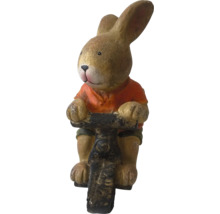 Dekorativní figurka zajíčka na motorce